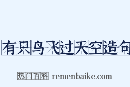 有只鸟飞过天空造句是什么意思的图片
